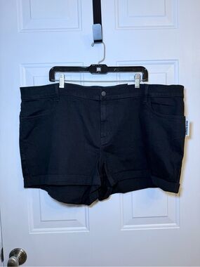 Old Navy Black Cuffed Denim Shorts